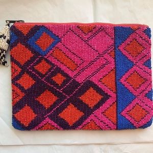 Anthropologie Beaded Tribal Clutch